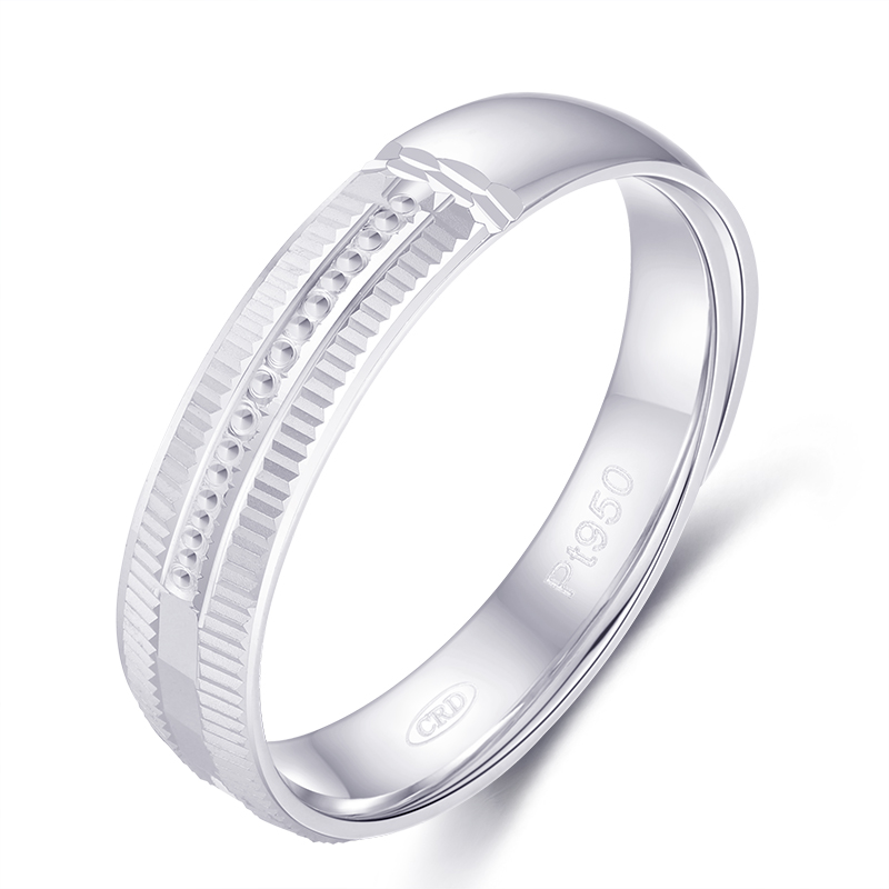 crd克徕帝pt950铂金戒指白金情侣对戒男戒铂金女戒简单指环430g女戒
