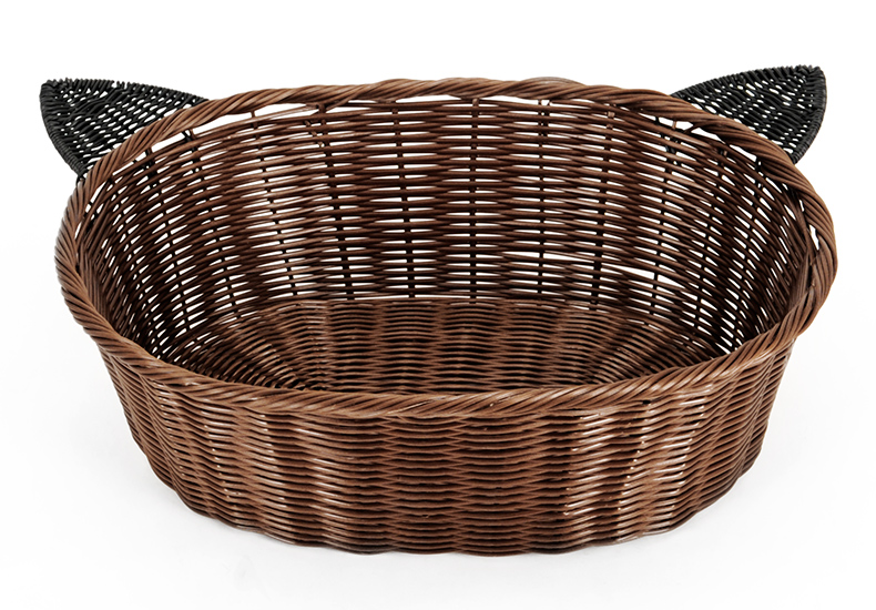 【 5元换购空调毯】藤编猫窝夏天凉爽宠物床小猫窝夏季猫咪窝草编藤窝