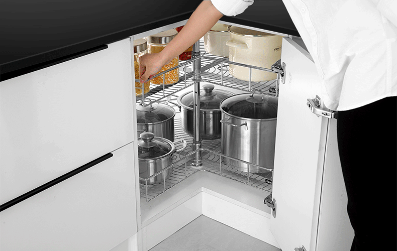 悍高(higold) 时尚拉篮系列270°转角厨柜碗碟线篮厨房旋转拉篮 900