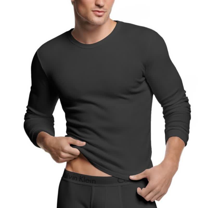 美国直邮 男士长袖圆领内衣 u1710 black xl