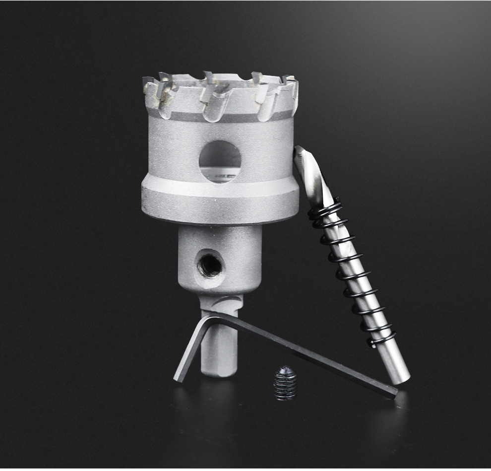 奥奔aoben硬质合金开孔器加长不锈钢金属扩孔钻头器22mm