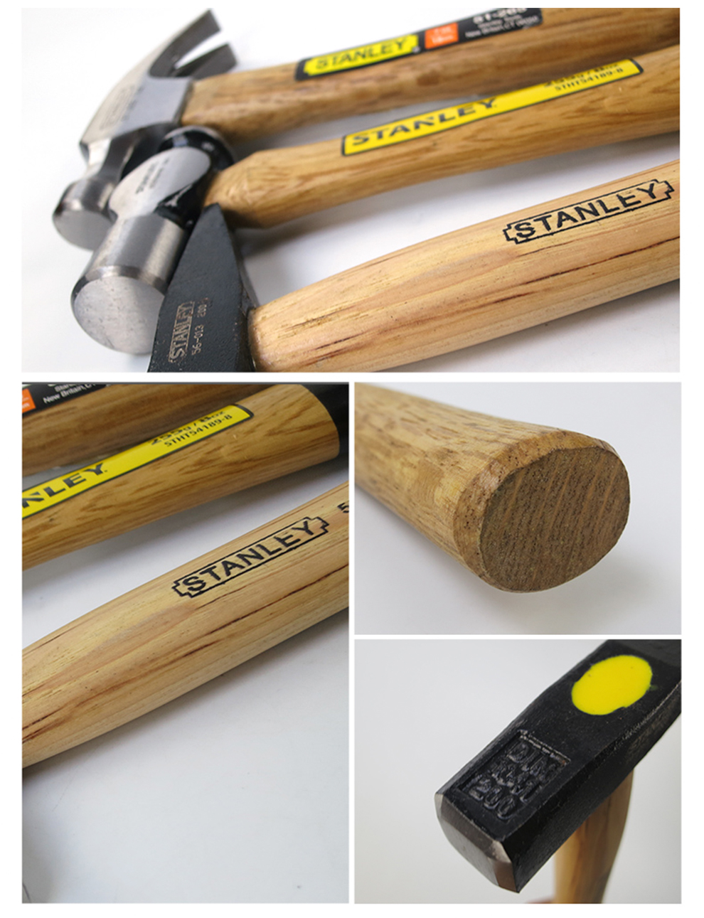 硬木手柄圆头锤钳工锤 小铁钉锤钢锤铁榔头锤子防滑手柄安全敲击锤头