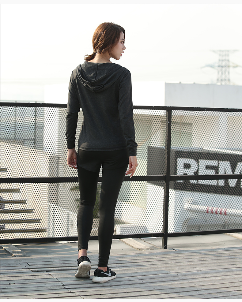 美蓓婷 韩版春秋夏四季瑜伽服女健身房瑜伽运动套装女速干跑步健身服
