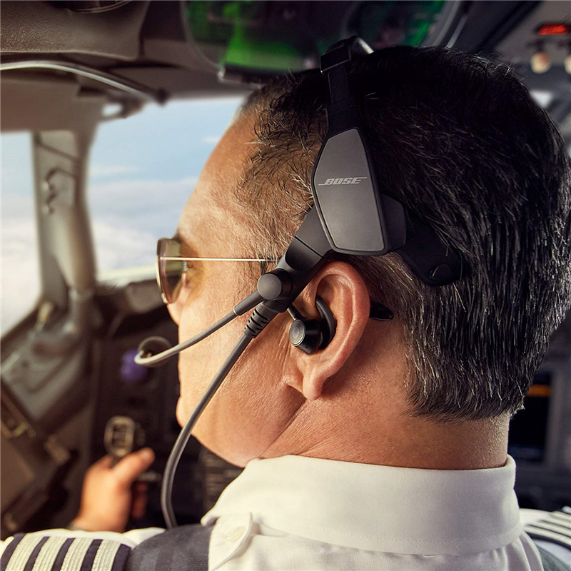 vbnm proflight专业飞行员耳机蓝牙 降噪航空耳机 带麦克 双插头 适合