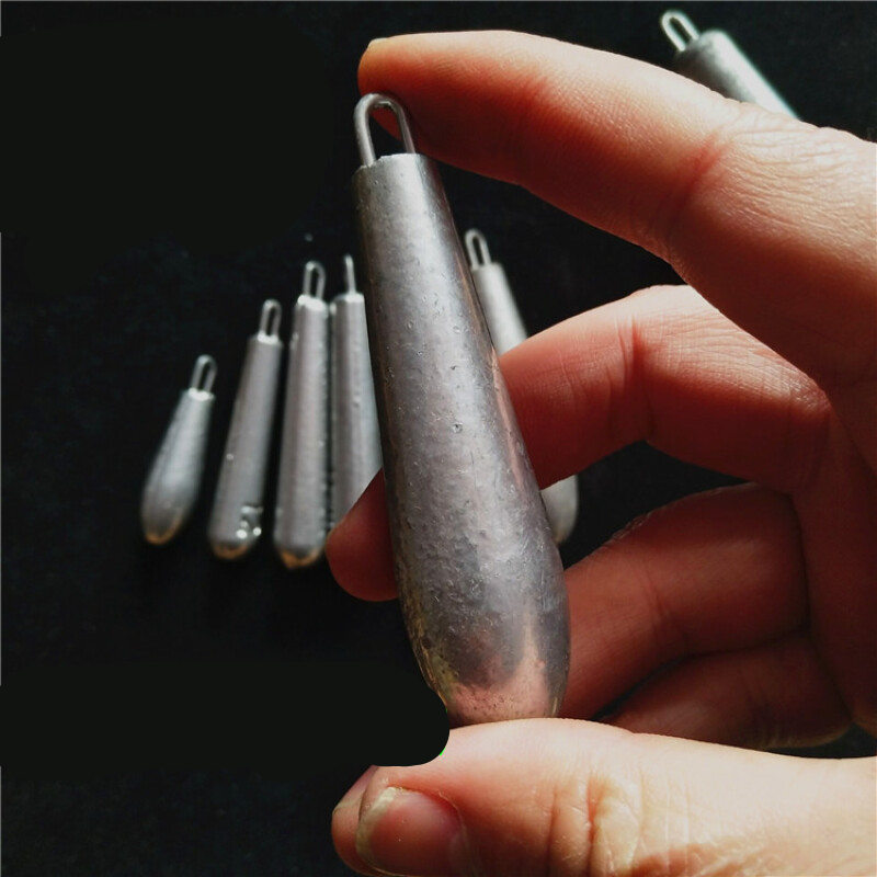 海竿串钩钓鱼水滴吊环柳叶型海钓喷塑铁坠铅坠渔坠定制 80个30克的