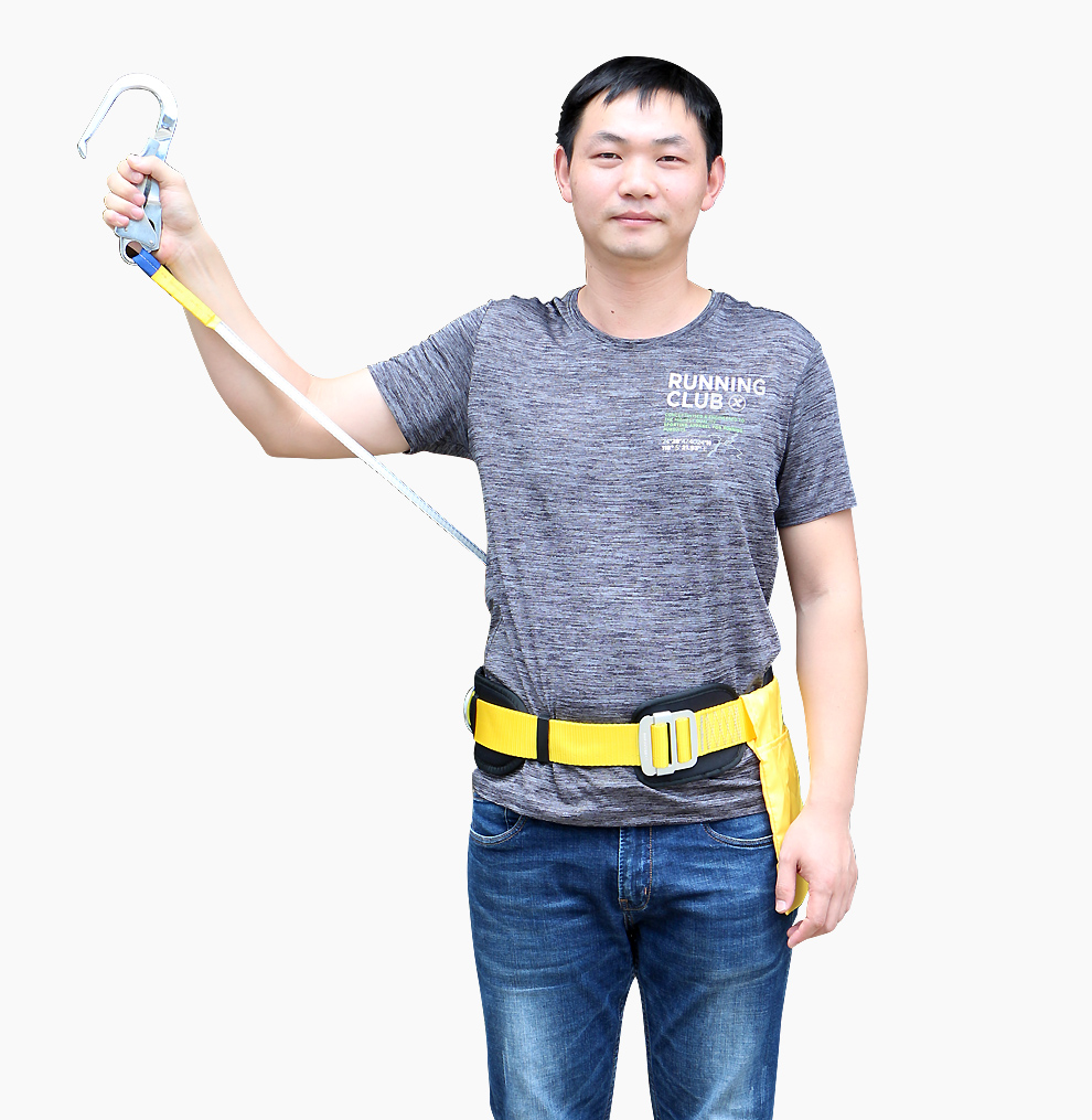 高空作业防护速差式安全带高空作业防坠落单腰安全带腰带伸缩式安全带