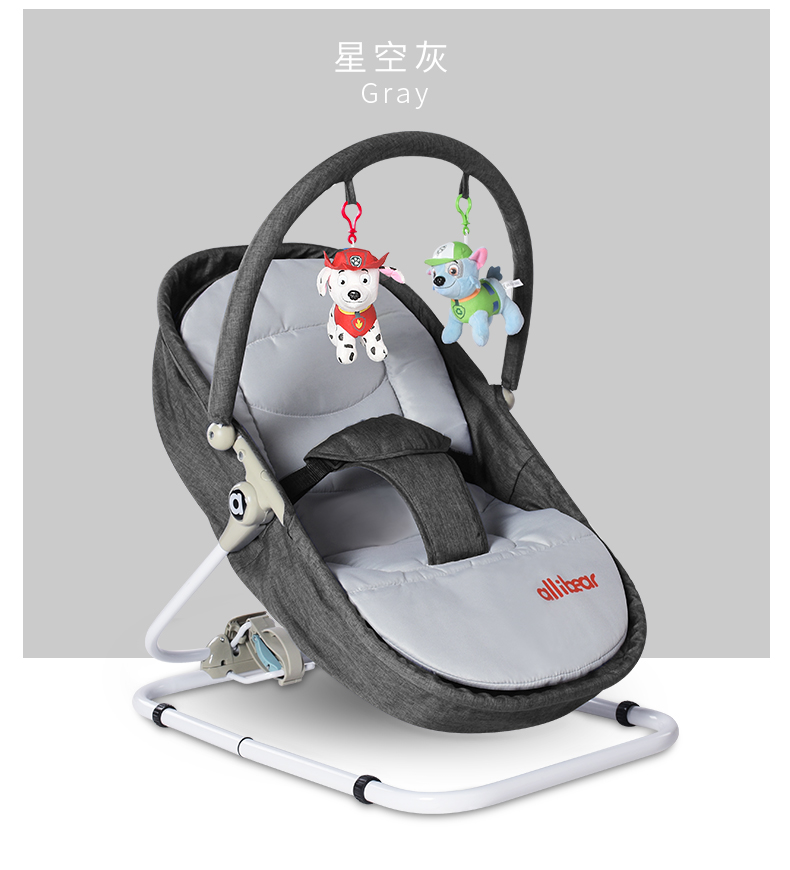 安贝贝婴儿手动摇摇椅宝宝摇椅哄睡安抚椅摇篮新生儿哄娃摇篮椅 红色