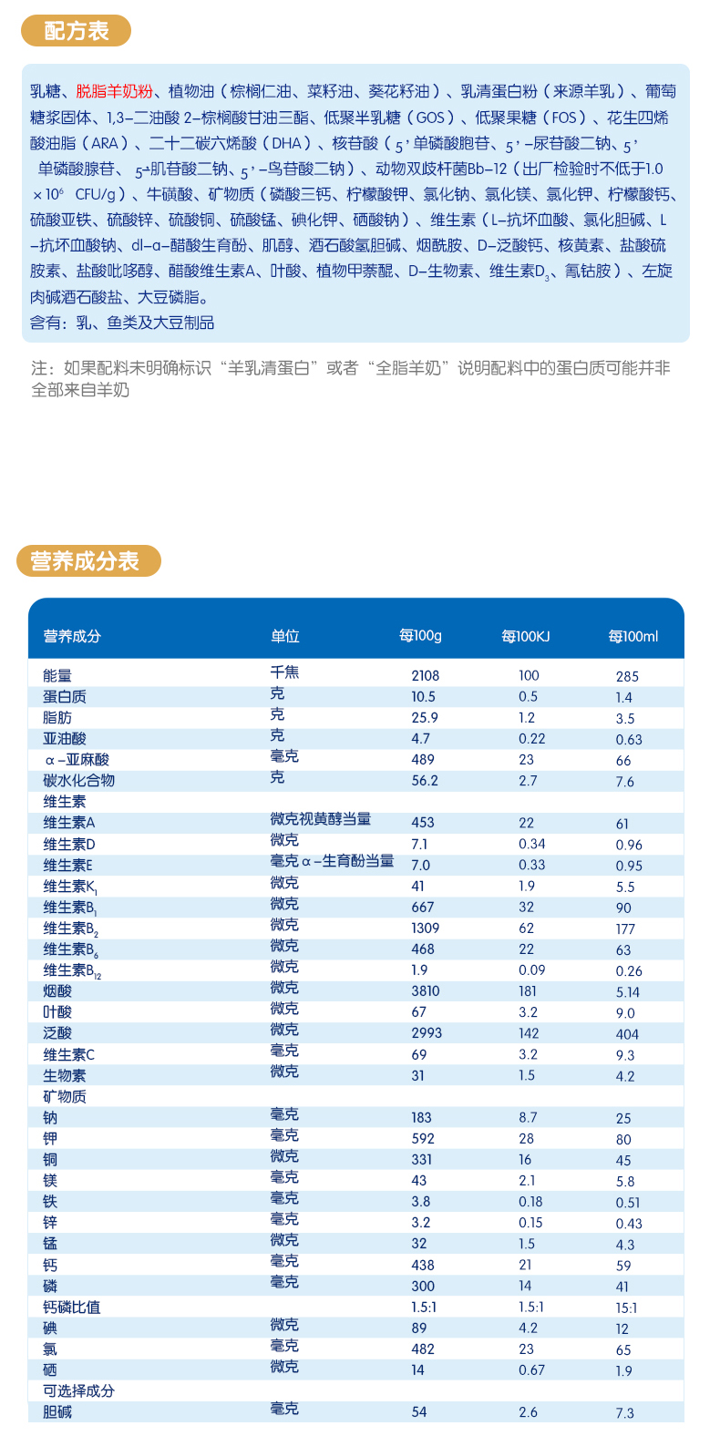 佳貝艾特kabrita悅白原金裝嬰兒配方羊奶粉1段400克06個月適用