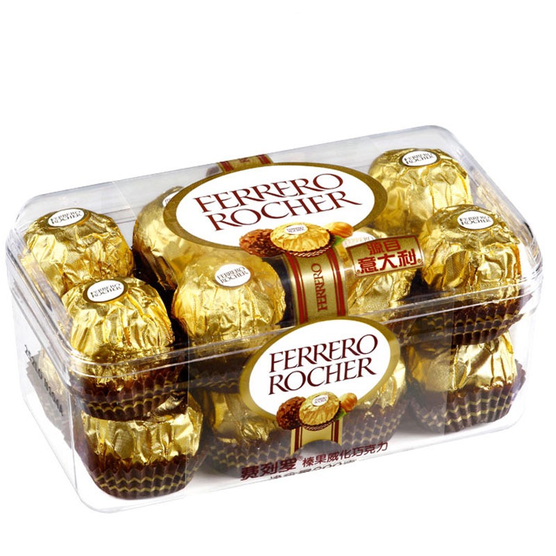 意大利进口 费列罗ferrero rocher榛果威化巧克力 16粒装 200g