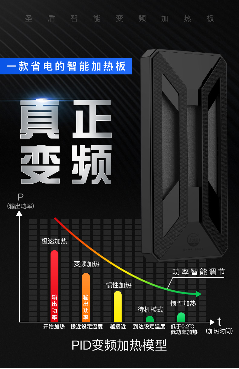 水族箱加温棒省电自动恒温圣盾加温棒老鱼匠圣光手机wifi加热板 圣盾