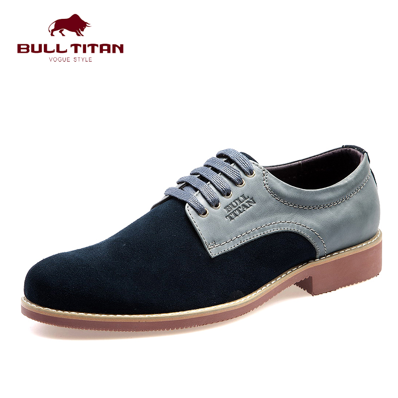 美国bull公牛巨人 春季男士英伦潮流系带磨砂反绒皮户外休闲真皮鞋 宝