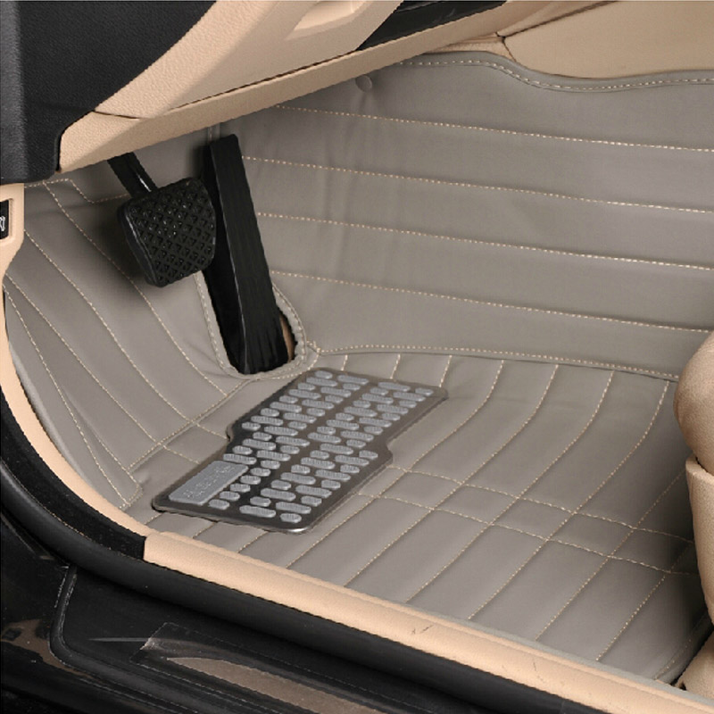 豫华铭扬 纯手工汽车全包围脚垫 超软tpu耐磨皮革加厚海绵 灰色 奔驰
