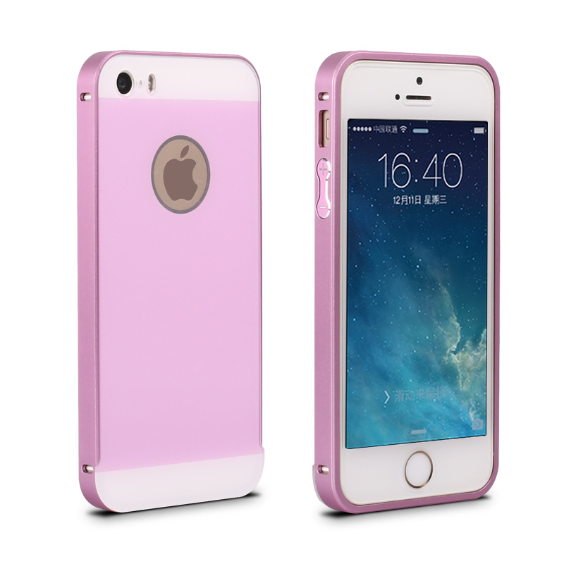 手机壳金属边框后盖 铝合金外壳 适用于苹果iphone5s /iphone5 粉色