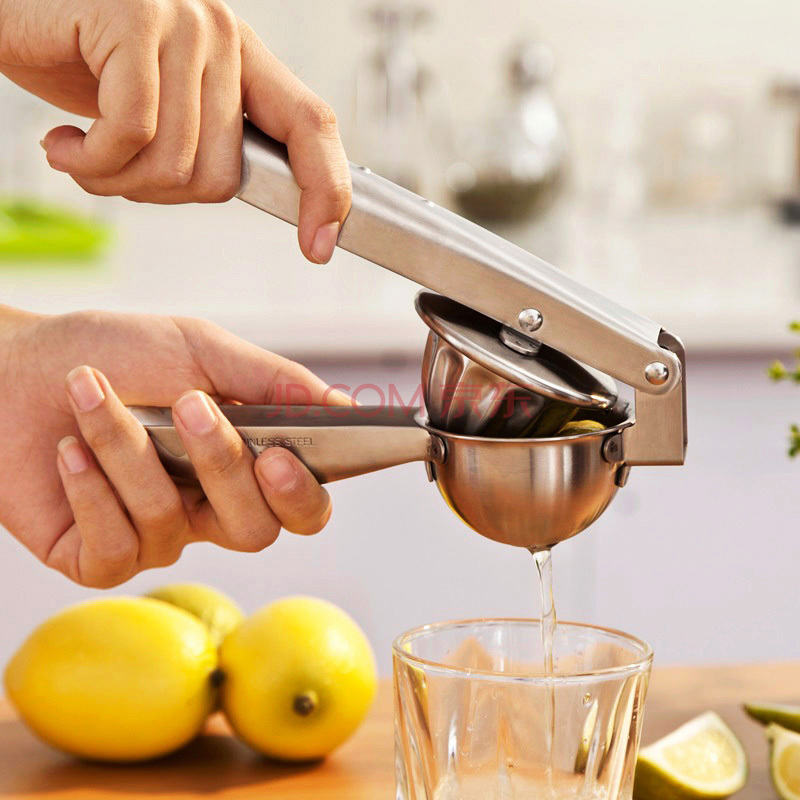 欧式304不锈钢榨汁机 挤汁器 手动挤柠檬夹压汁器婴儿榨汁器s1ab