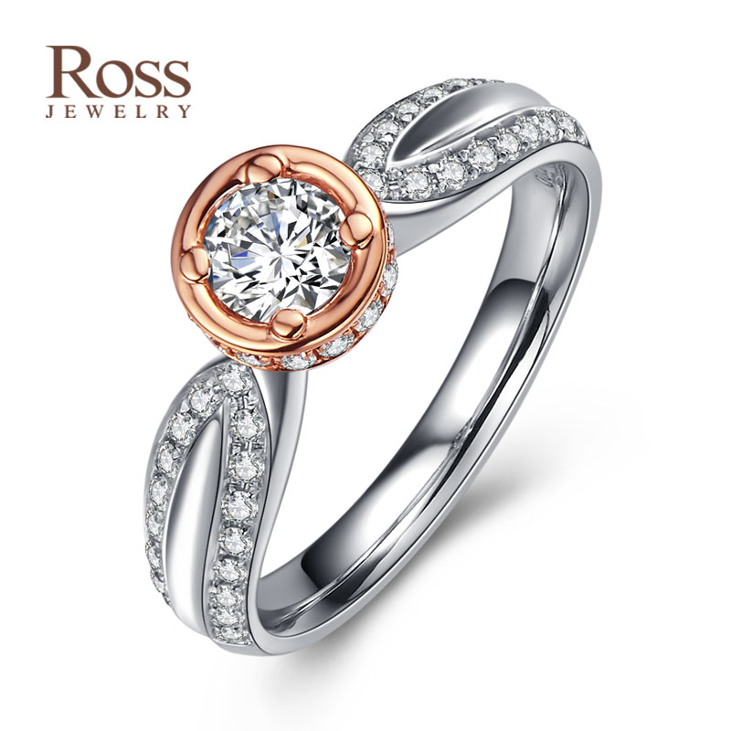 ross乐思珠宝钻石戒指巴黎圣母院独家定制正品豪华群镶结婚钻戒女