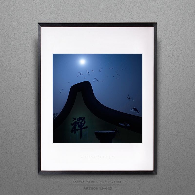 雅昌影像 现代客厅装饰画 佛学摄影大师张望作品《佛的足迹-苦》艺术