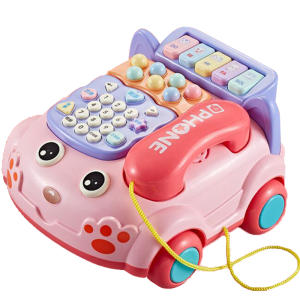 儿童手机玩具 婴儿拖拉车早教仿真灯光音乐电话车0-1-3岁男女孩打地鼠钢琴   29.9元（需用券）