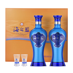 有券的上：YANGHE 洋河 海之蓝 蓝色经典 42%vol 浓香型白酒 480ml*2瓶 礼盒装 主图